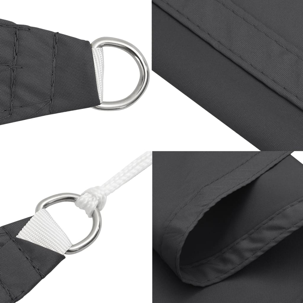 Parasolar, antracit, 3x3x3 m, țesătură oxford, triunghiular