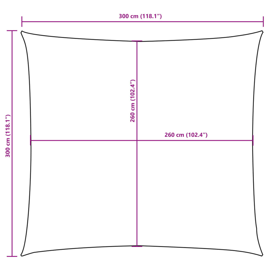 Parasolar, gri taupe, 3x3 m, țesătură oxford, pătrat