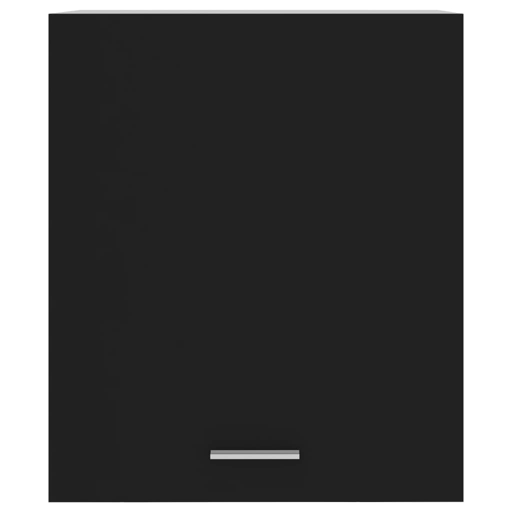 Dulap suspendat, negru, 50 x 31 x 60 cm, lemn prelucrat