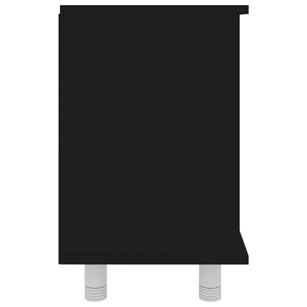 Dulap de baie, negru, 60 x 32 x 53,5 cm, lemn prelucrat