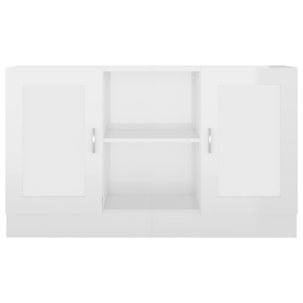 Sideboard, glossy white, 120 x 30.5 x 70 cm, chipboard