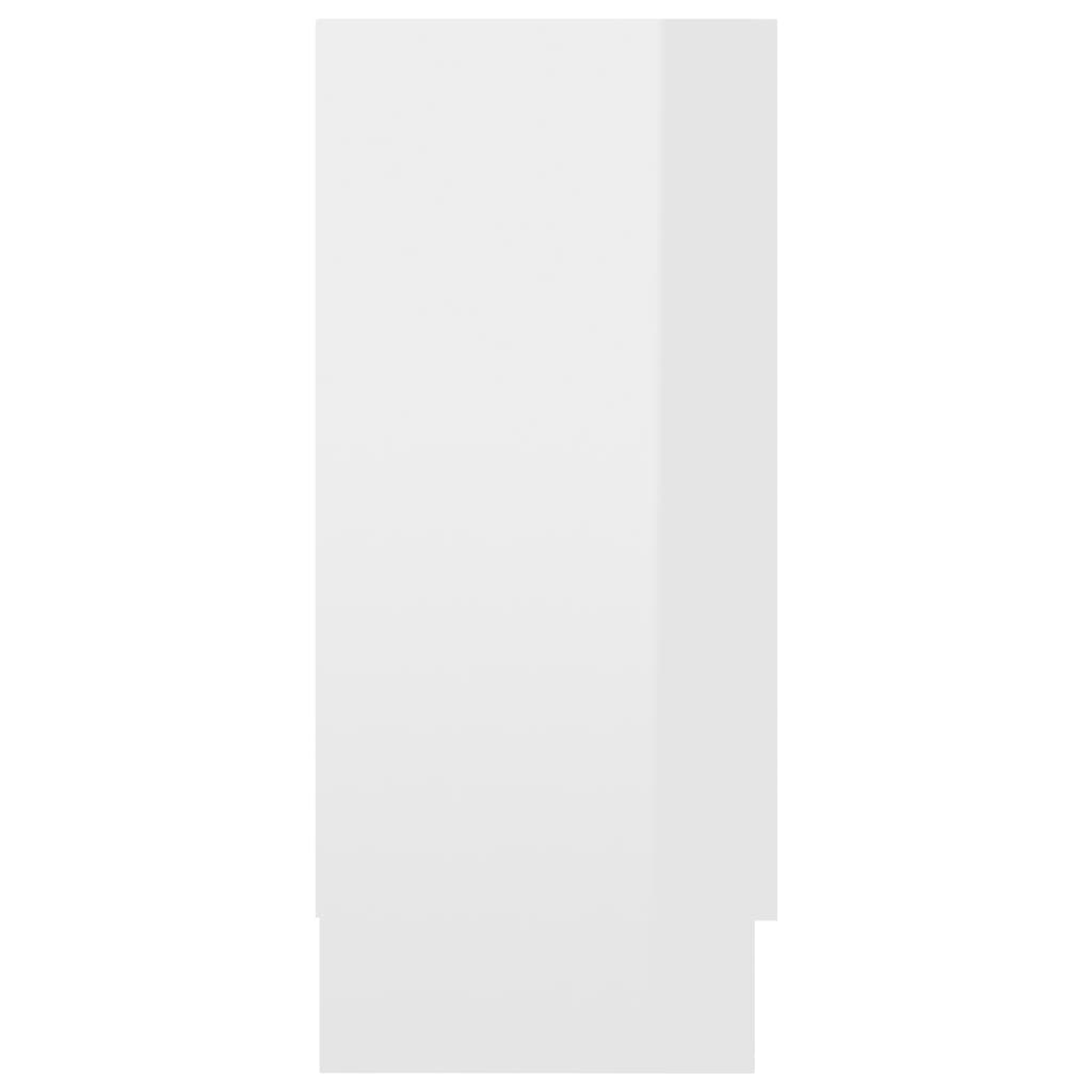 Sideboard, glossy white, 120 x 30.5 x 70 cm, chipboard
