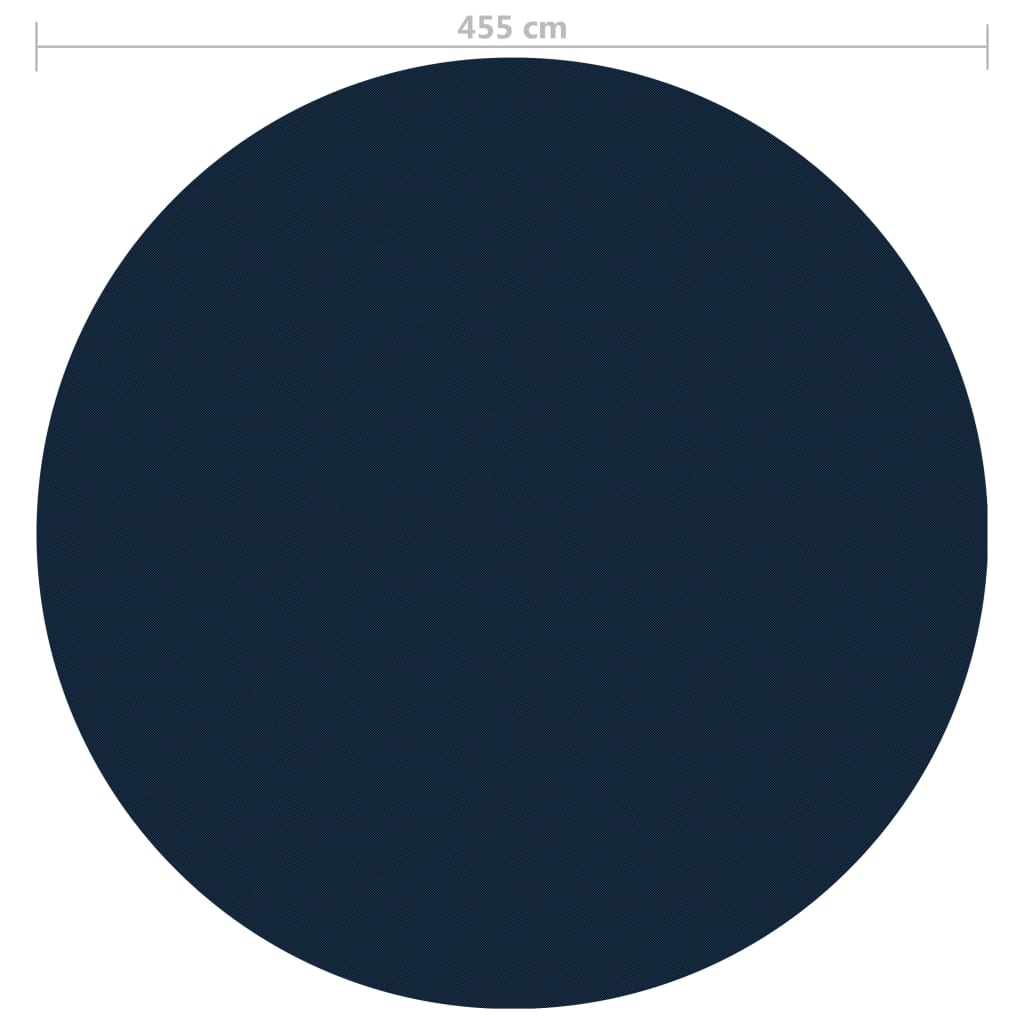 Folie solară plutitoare piscină, negru/albastru, 455 cm, PE