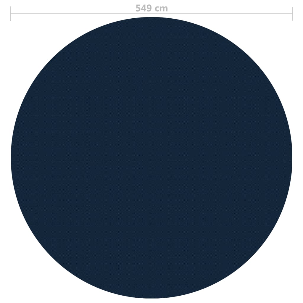 Folie solară plutitoare piscină, negru/albastru, 549 cm, PE