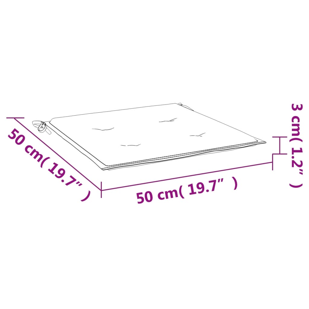 Perne scaune grădină 2 buc. roșu vin 50x50x3 cm țesătură Oxford