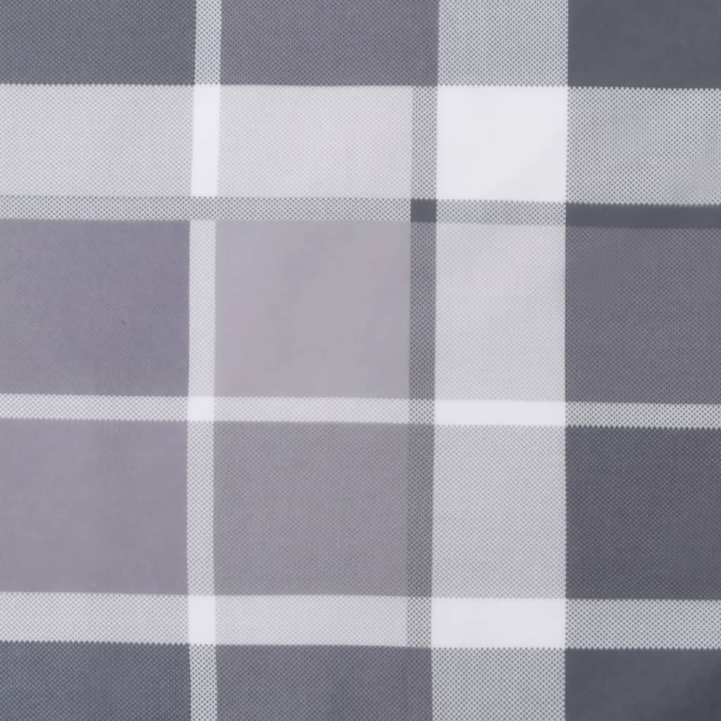 Perne cu spătar, gri carouri, 4 buc., 100x50x3cm, textil Oxford