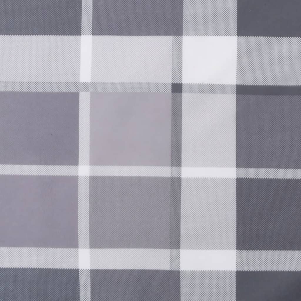 Perne cu spătar, gri carouri, 6 buc., 100x50x3cm, textil Oxford