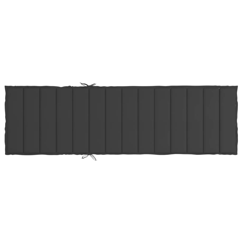 Pernă de șezlong, negru, 200x60x3 cm, textil oxford