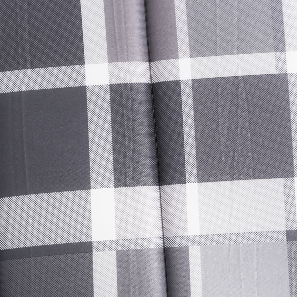 Pernă de șezlong, gri carouri, 200x70x3 cm, textil Oxford