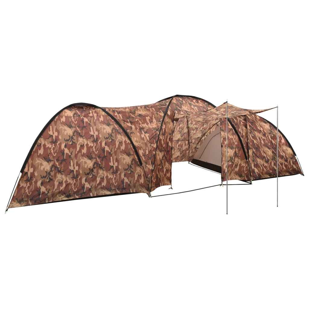 Cort camping tip iglu, 8 persoane, camuflaj, 650x240x190 cm