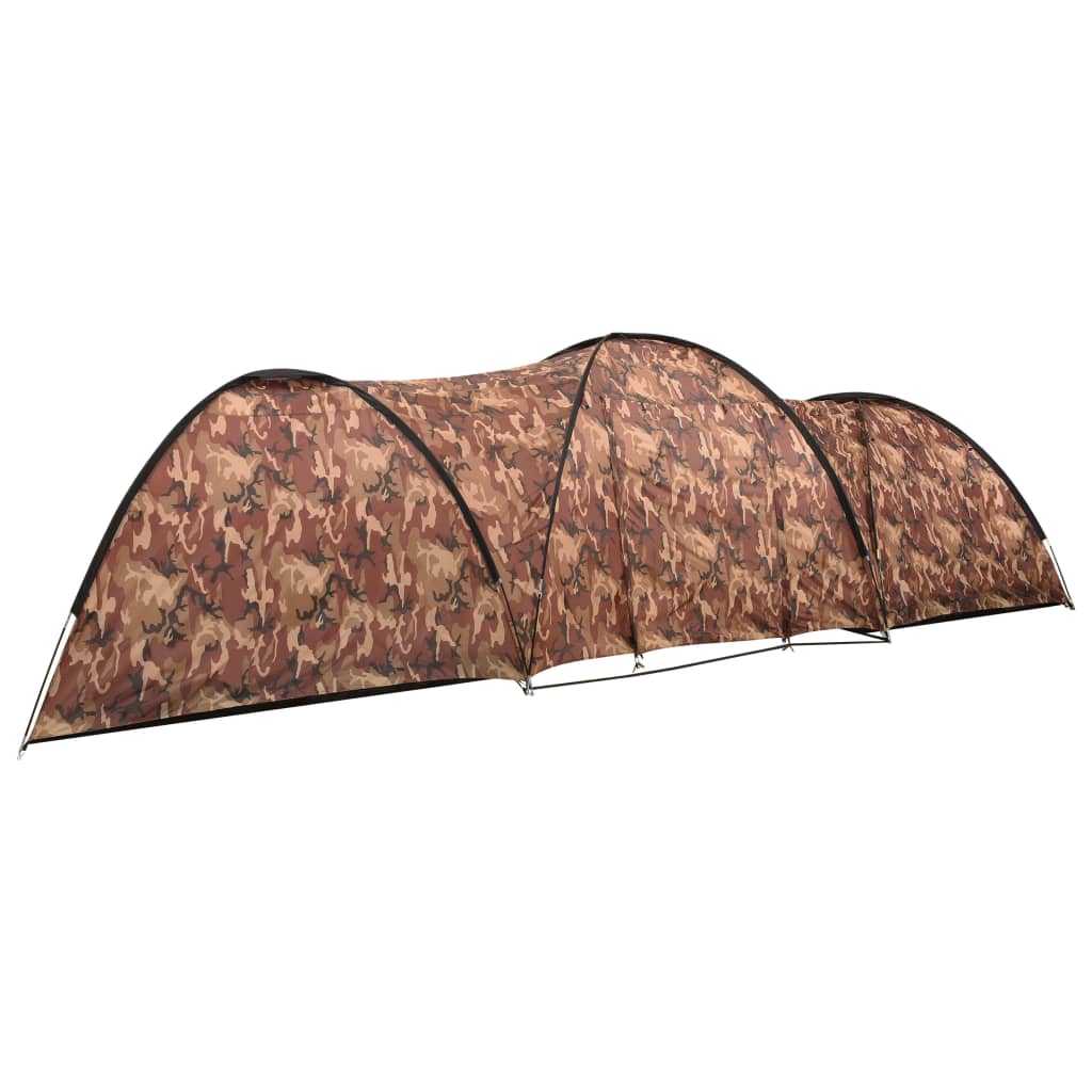 Cort camping tip iglu, 8 persoane, camuflaj, 650x240x190 cm