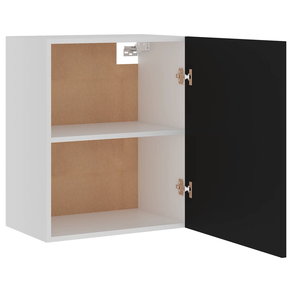 Dulapuri suspendate, 2 buc., negru, 50x31x60 cm, lemn prelucrat