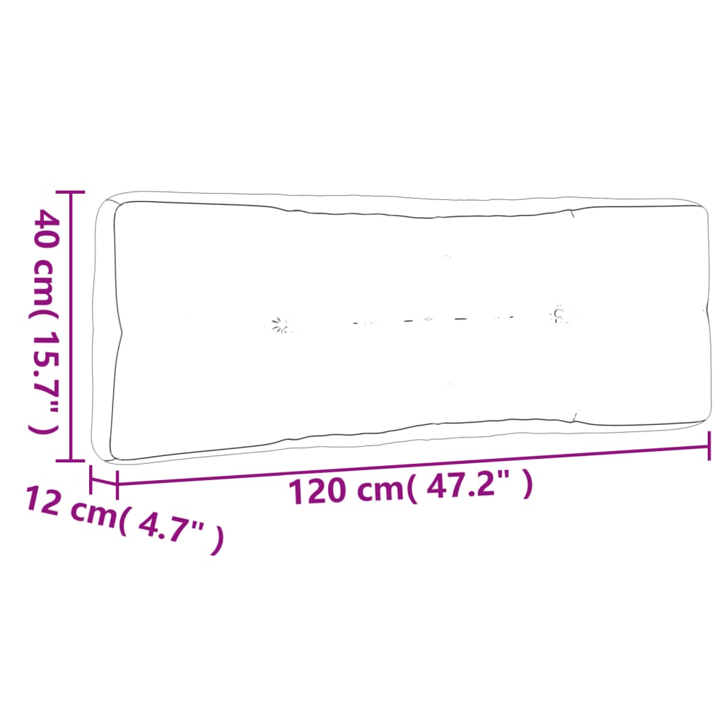 Perne de paleți, 3 buc., crem, material textil