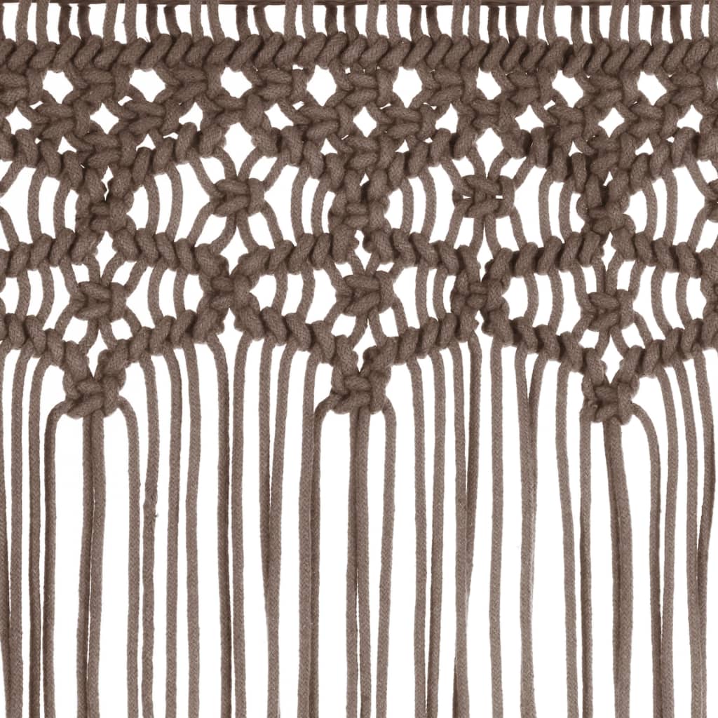 Perdea macrame, gri taupe,140 x 240 cm, bumbac