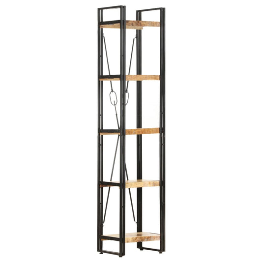 Bibliotecă cu 5 rafturi, 40x30x180 cm, lemn masiv mango