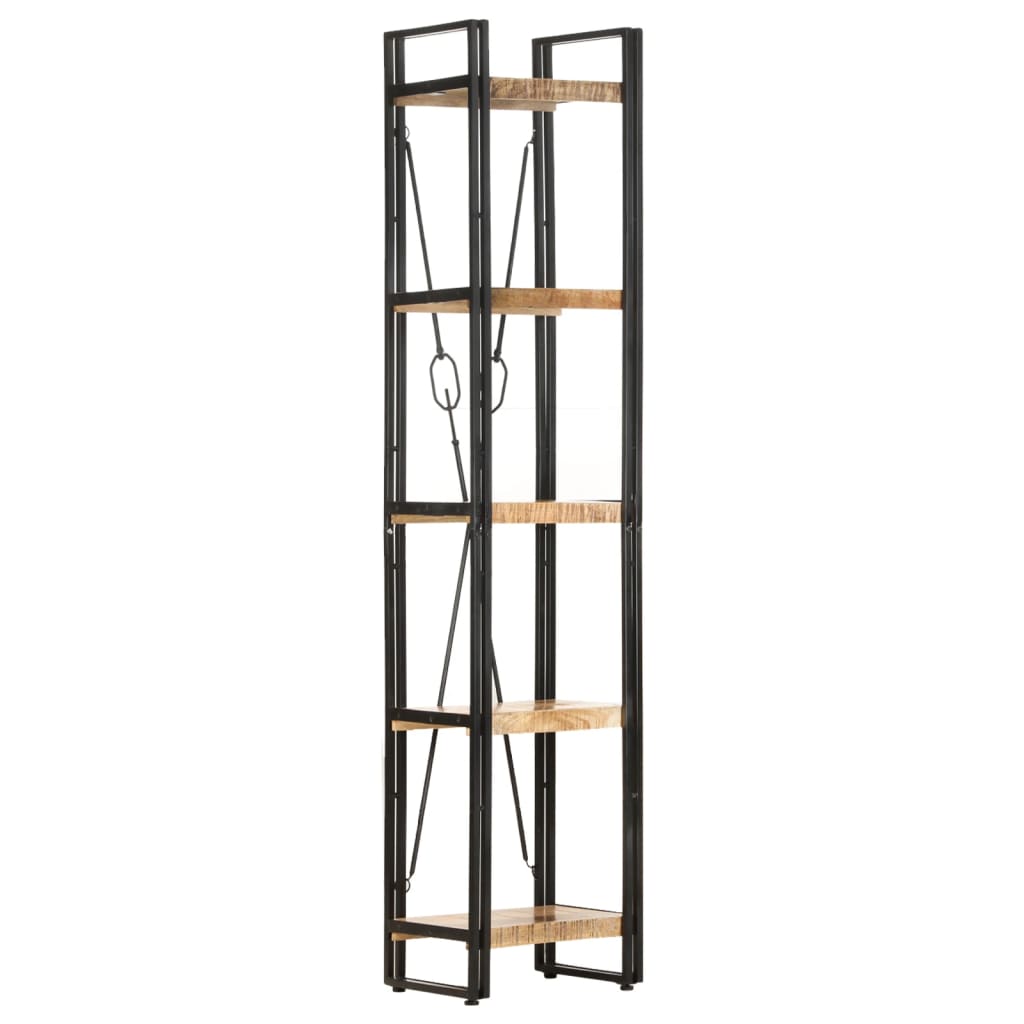 Bibliotecă cu 5 rafturi, 40x30x180 cm, lemn masiv mango