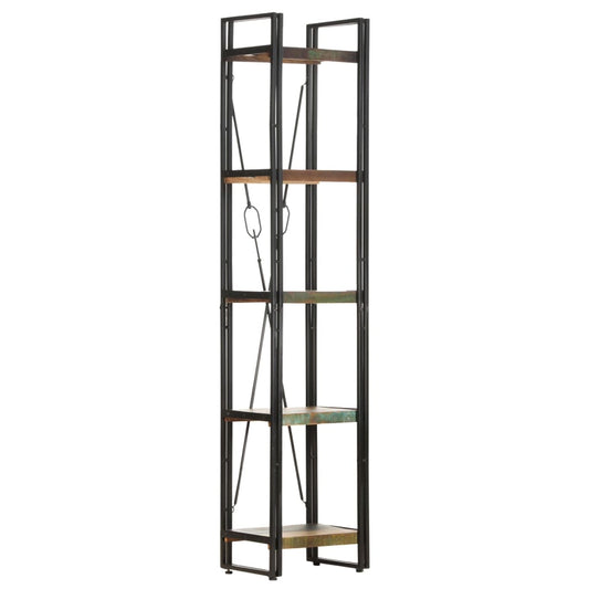 Bibliotecă cu 5 rafturi, 40x30x180 cm, lemn masiv reciclat