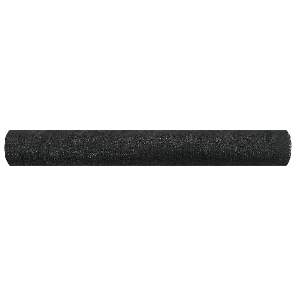 Plasă protecție intimitate, negru, 1,2x50 m, HDPE, 75 g/m²