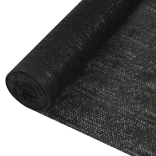 Plasă protecție intimitate, negru, 1x25 m, HDPE, 150 g/m²