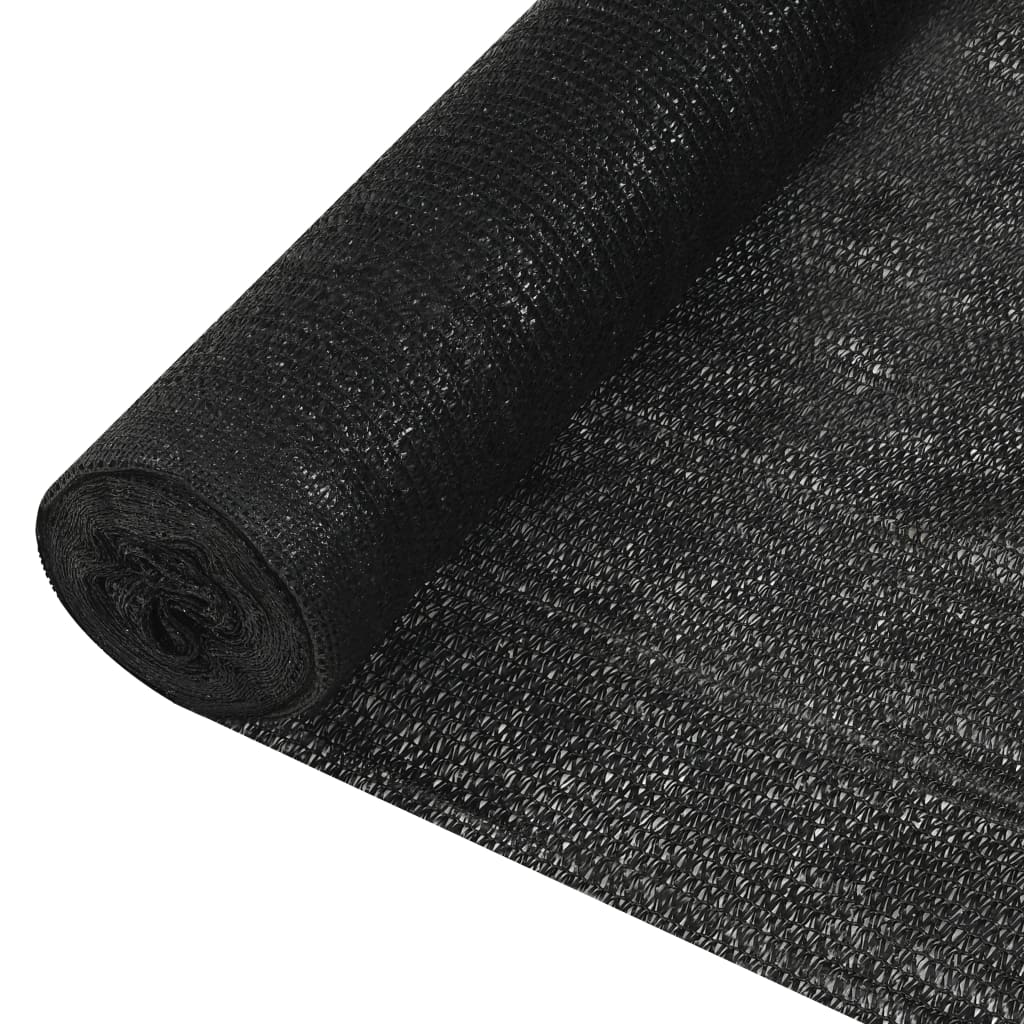 Plasă protecție intimitate, negru, 1,5x10 m, HDPE, 150 g/m²