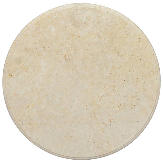 Blat de masă, crem, Ø60x2,5 cm, marmură