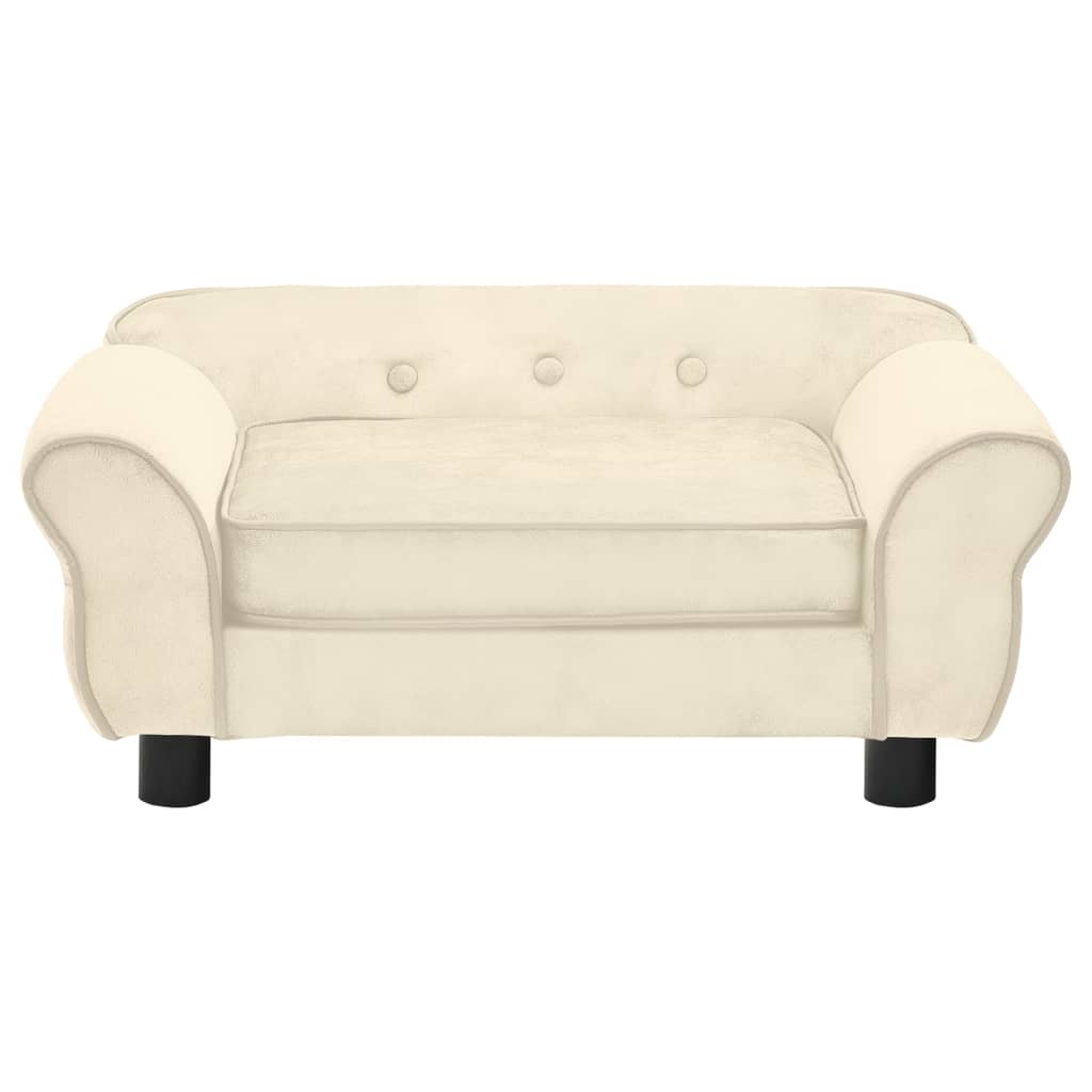 Dog sofa, cream, 72x45x30 cm, plush