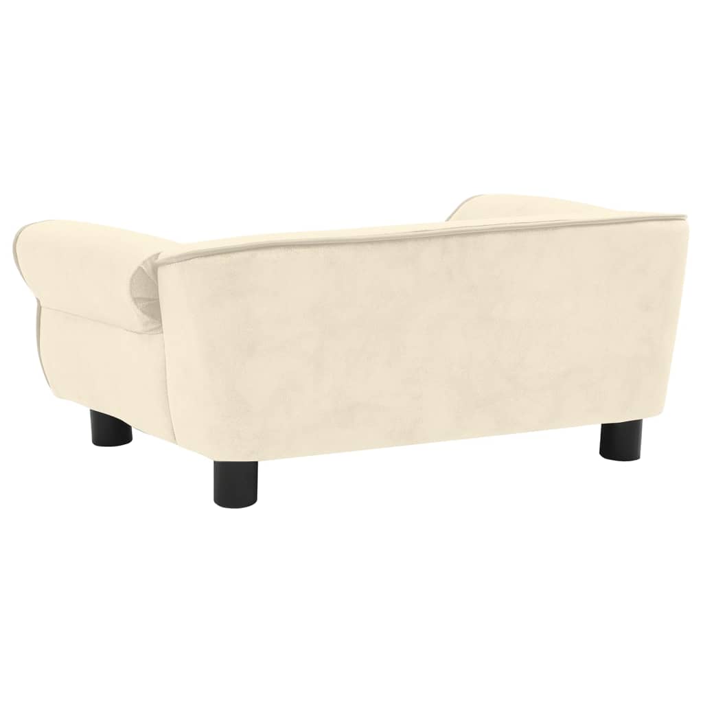 Dog sofa, cream, 72x45x30 cm, plush