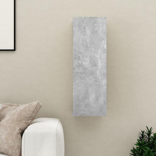 Comodă TV, gri beton, 30,5x30x90 cm, lemn prelucrat
