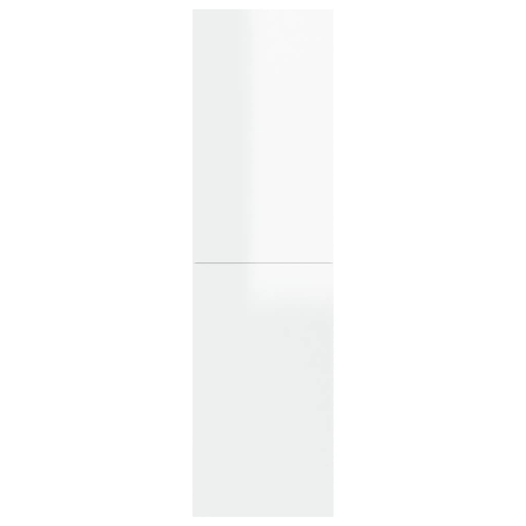 Comodă TV, alb extralucios, 30,5x30x110 cm, lemn prelucrat