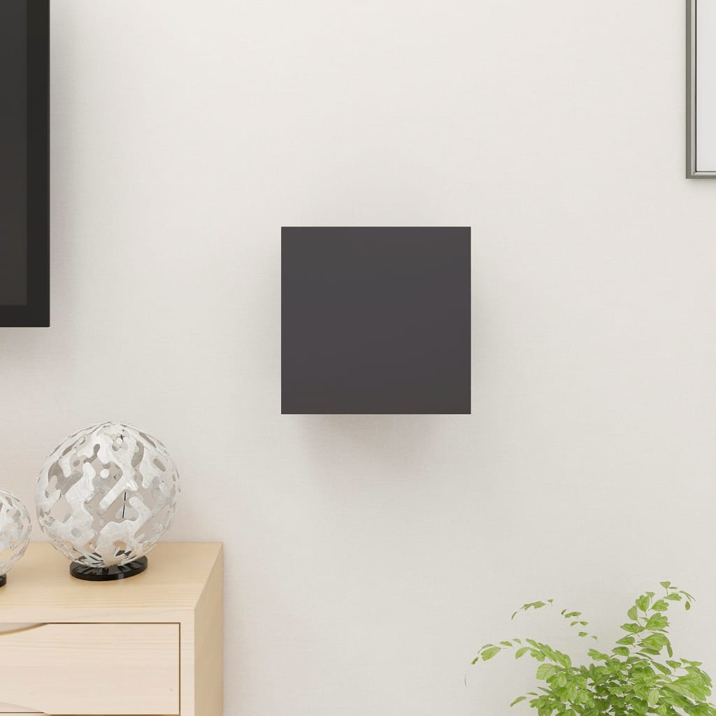 Dulapuri TV montaj pe perete, gri, 30,5x30x30 cm