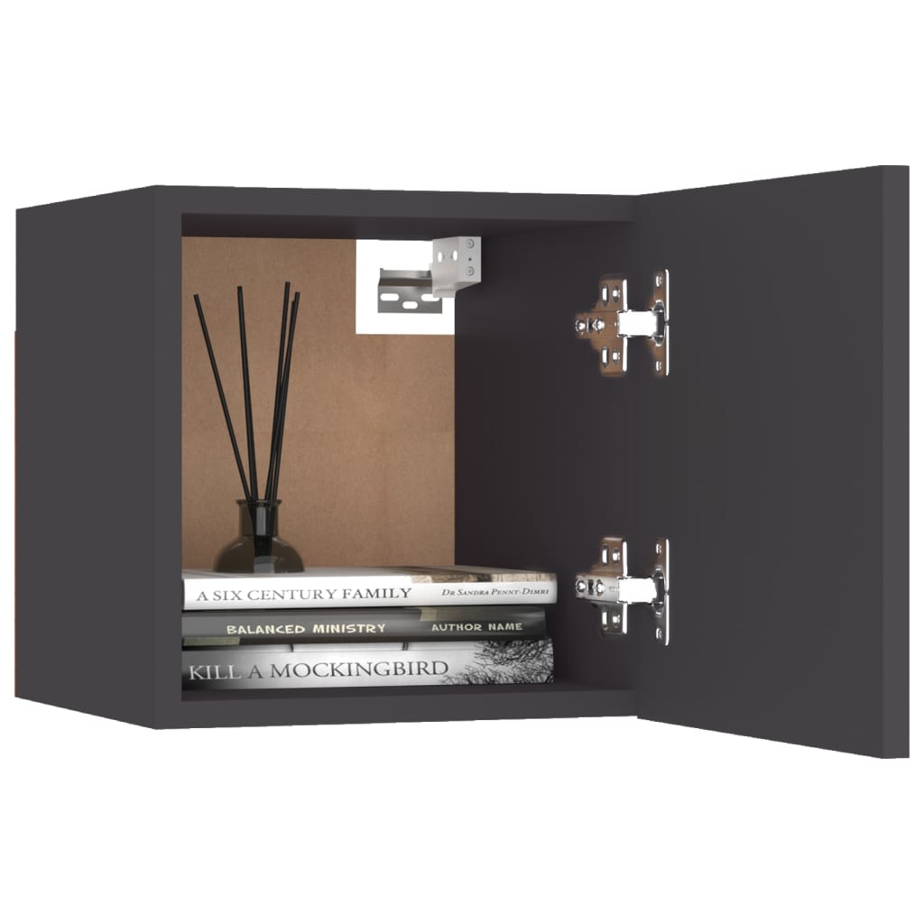 Dulapuri TV montaj pe perete, gri, 30,5x30x30 cm