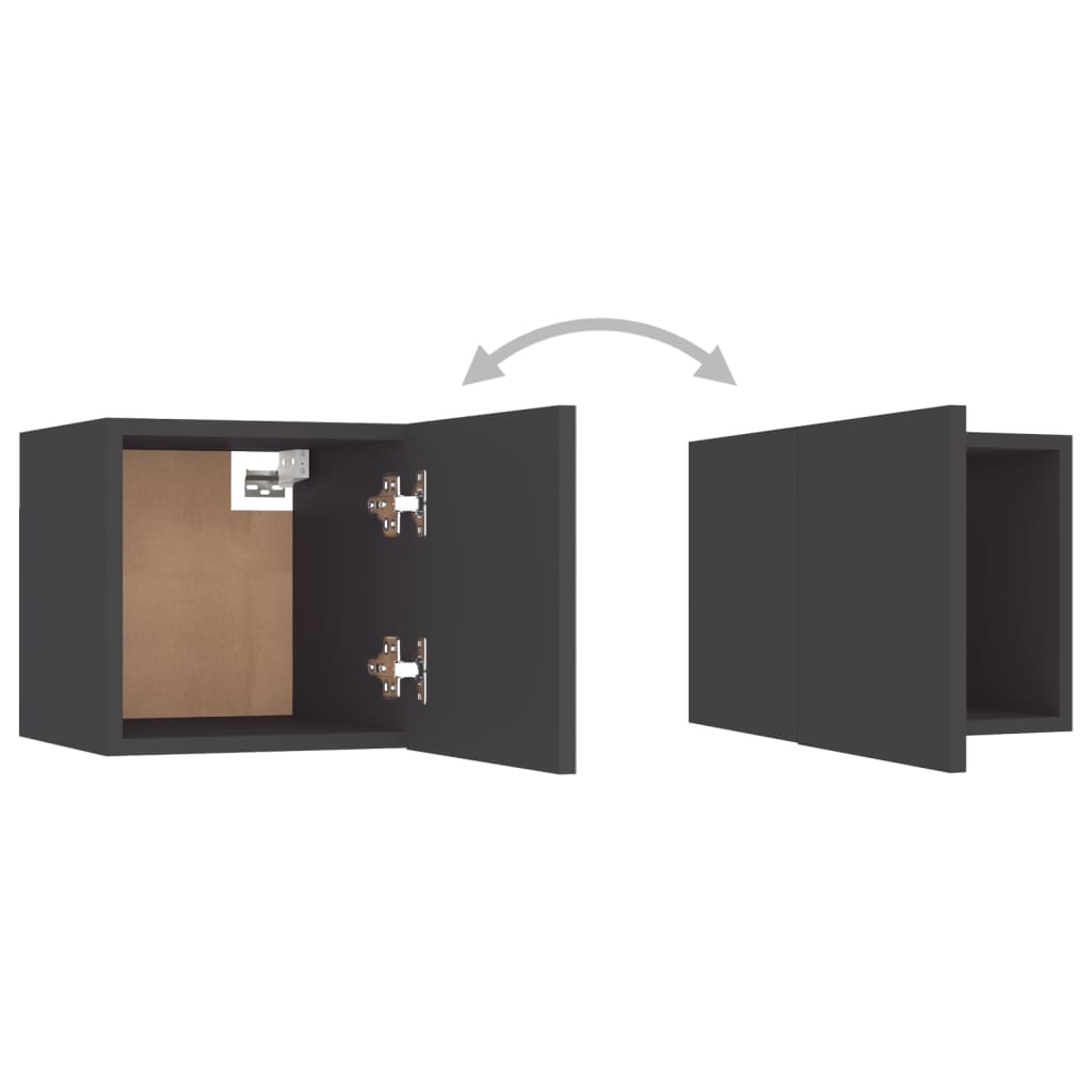 Dulapuri TV montaj pe perete, gri, 30,5x30x30 cm