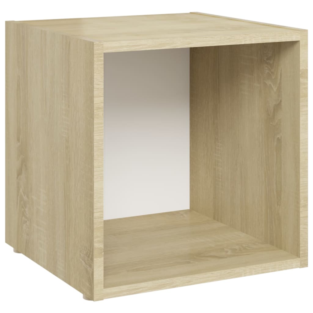 Comode TV, 4 buc., stejar sonoma, 37x35x37 cm, PAL