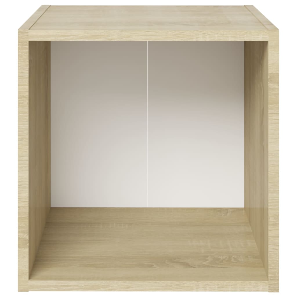 Comode TV, 4 buc., stejar sonoma, 37x35x37 cm, PAL