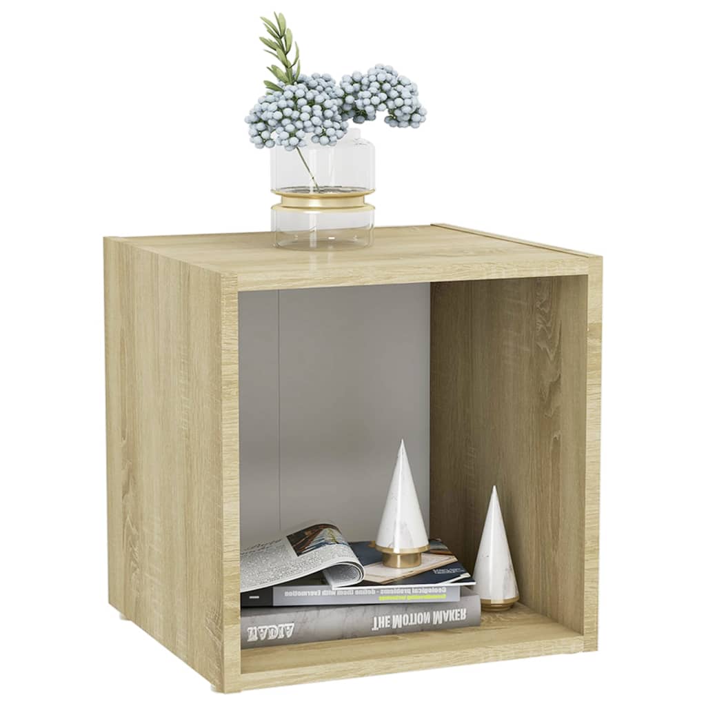 Comode TV, 4 buc., stejar sonoma, 37x35x37 cm, PAL
