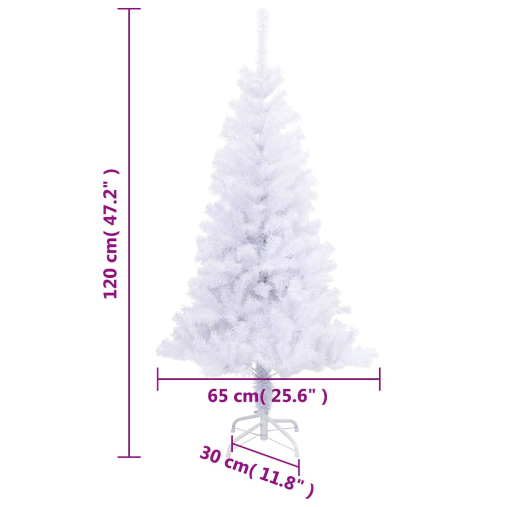 Brad de Crăciun artificial cu suport, 120 cm, 230 ramuri