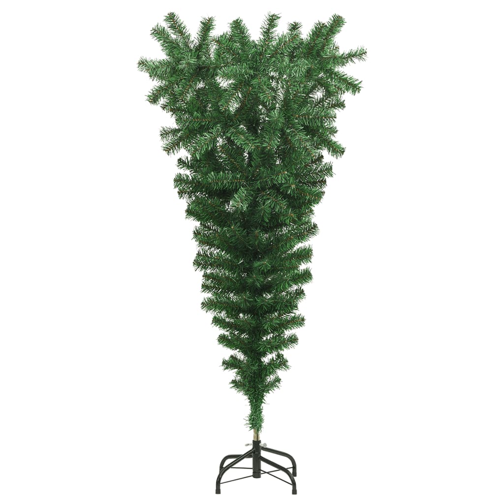 Pom de Crăciun artificial inversat, cu suport, verde, 150 cm