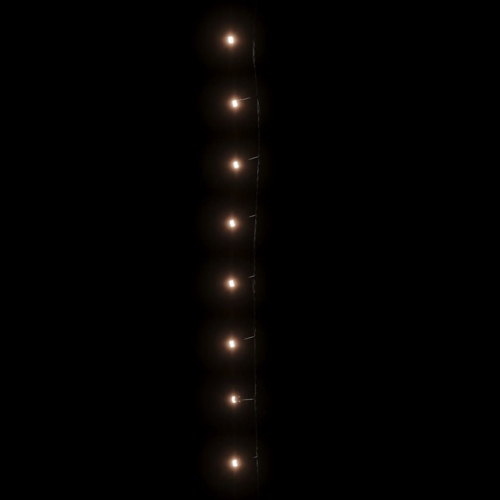 Instalație cu 150 LED-uri, alb cald, 15 m, PVC