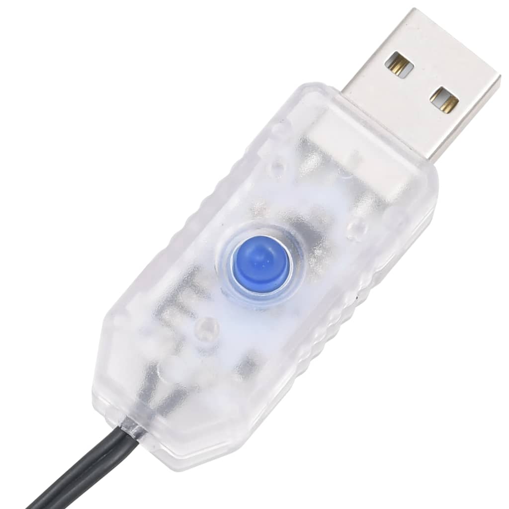 Instalație cu 150 LED-uri, alb cald, 15 m, PVC