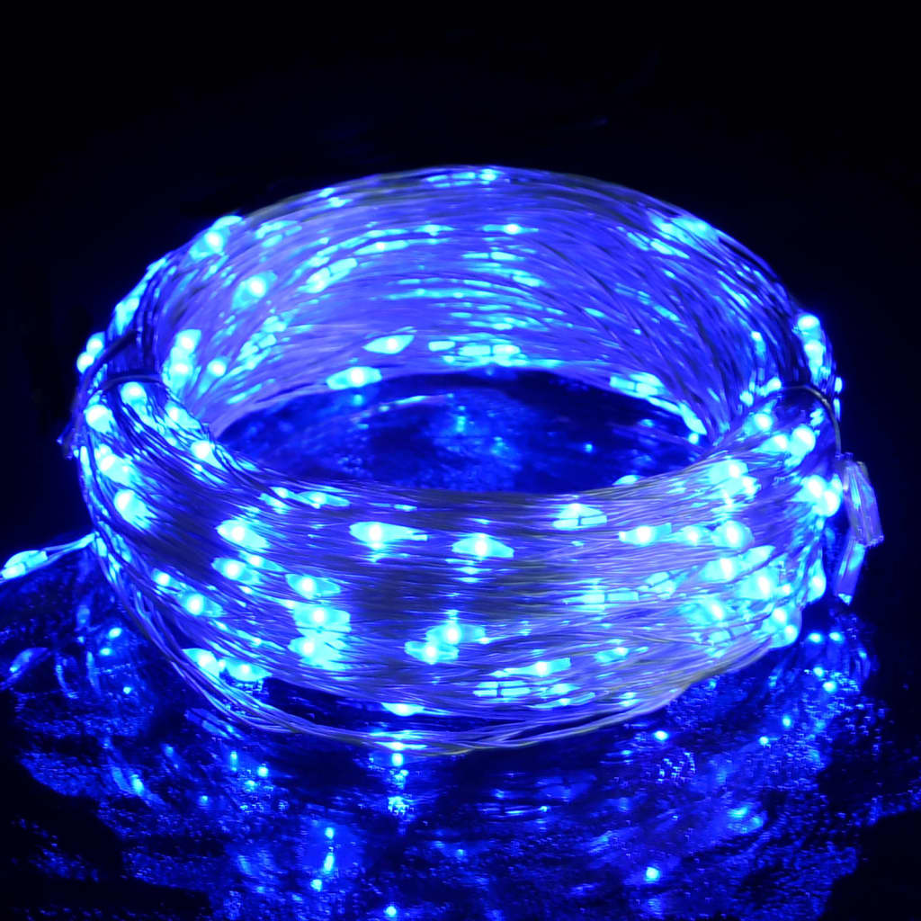 Instalație cu 150 LED-uri, albastru, 15 m