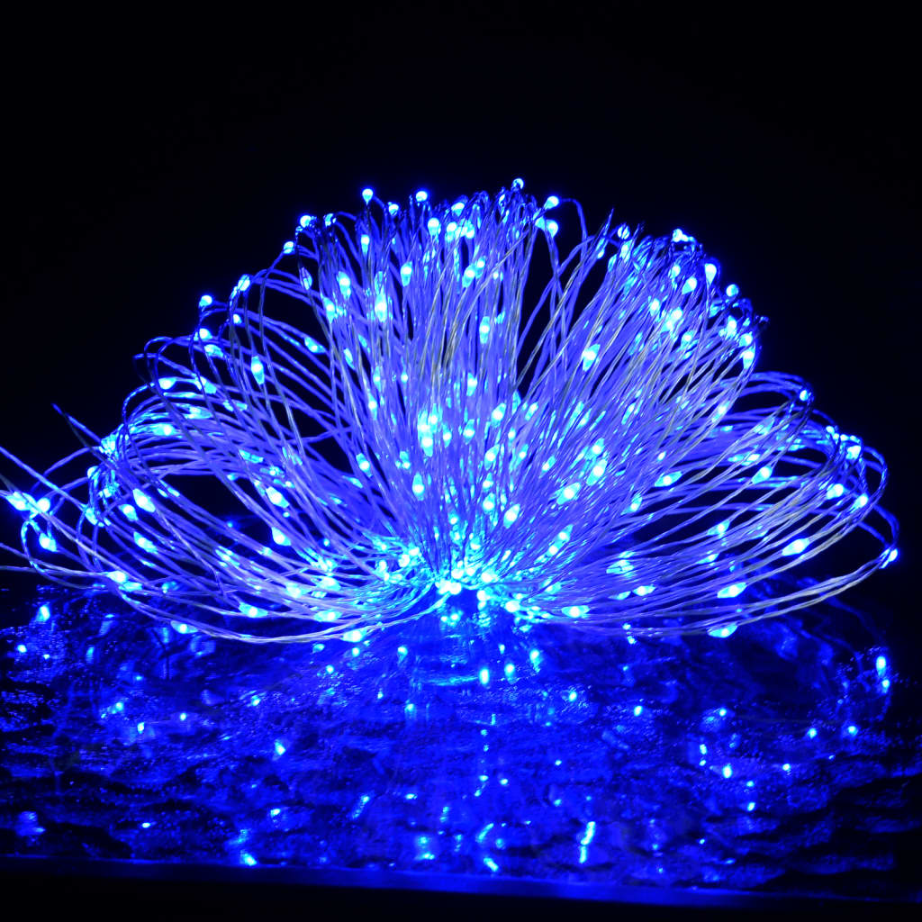 Instalație cu 300 LED-uri, albastru, 30 m