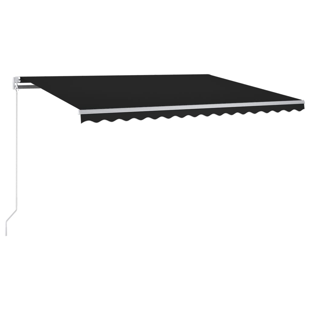 Copertină retractabilă senzor vânt & LED, antracit, 300x250 cm