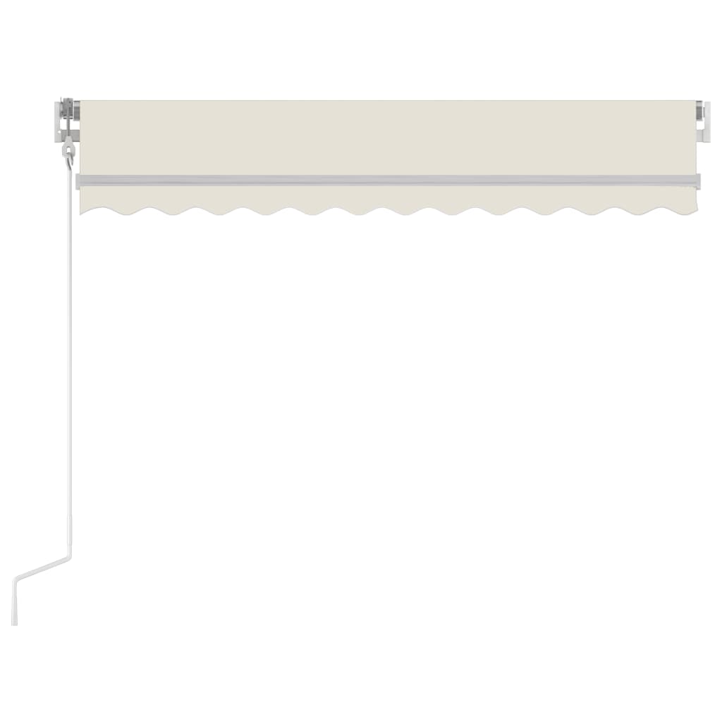 Copertină automată cu senzor vânt & LED, crem, 350x250 cm
