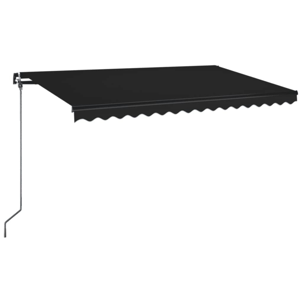 Copertină retractabilă manual, antracit, 450x350 cm