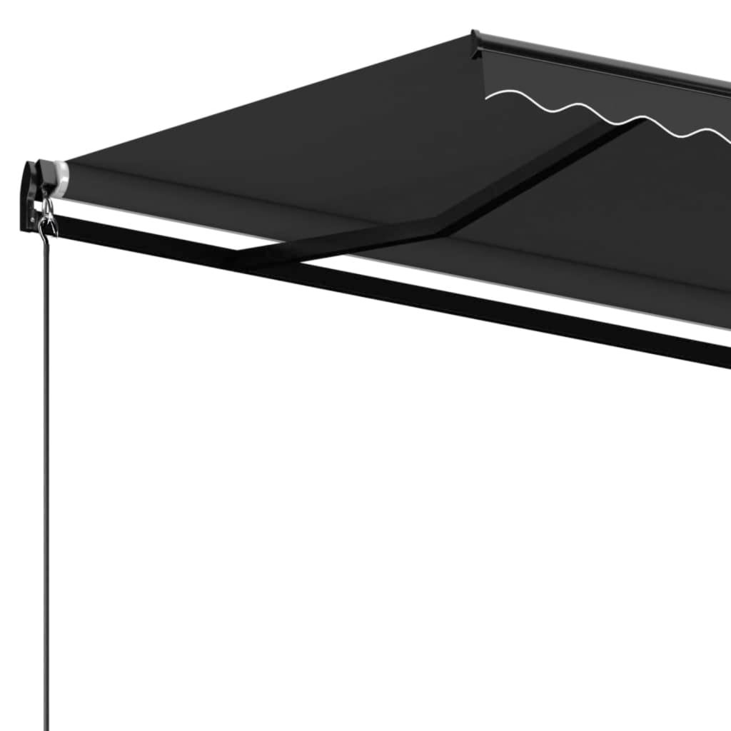 Copertină retractabilă manual, antracit, 450x350 cm