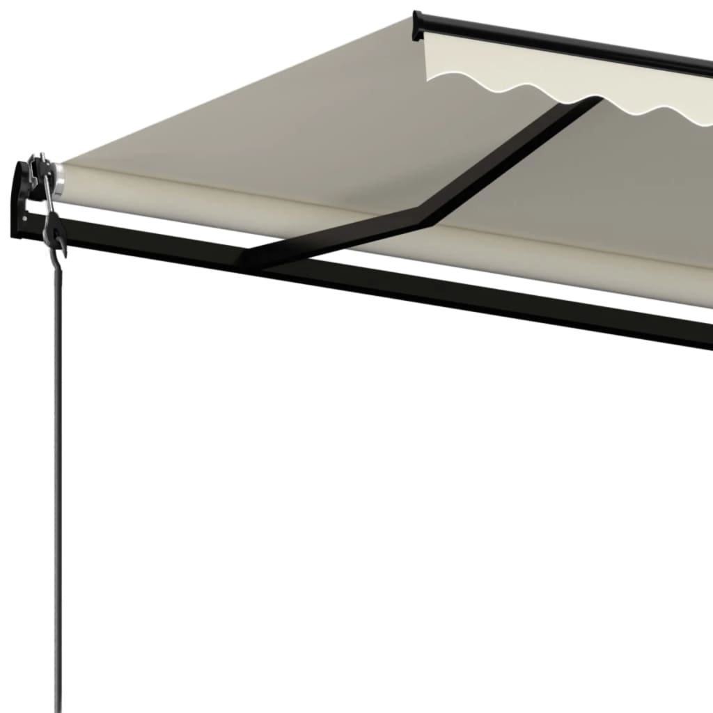 Copertină retractabilă automat, crem, 450x350 cm