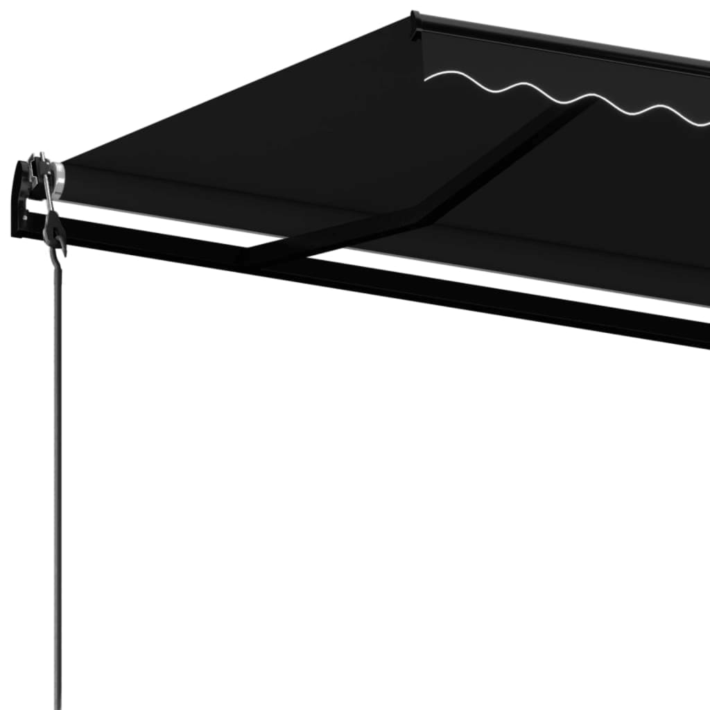 Copertină retractabilă automat, antracit, 450x350 cm