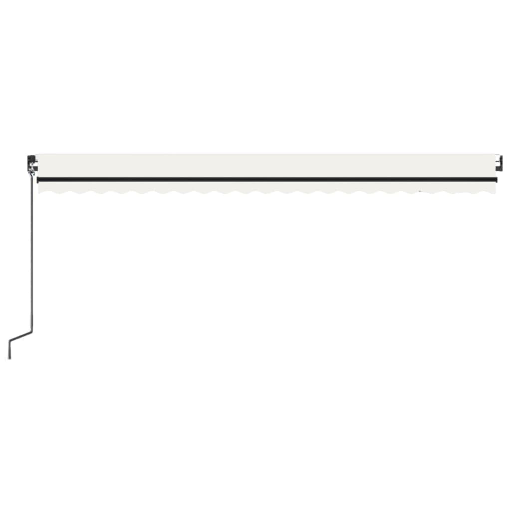 Copertină retractabilă manual, crem, 500x350 cm