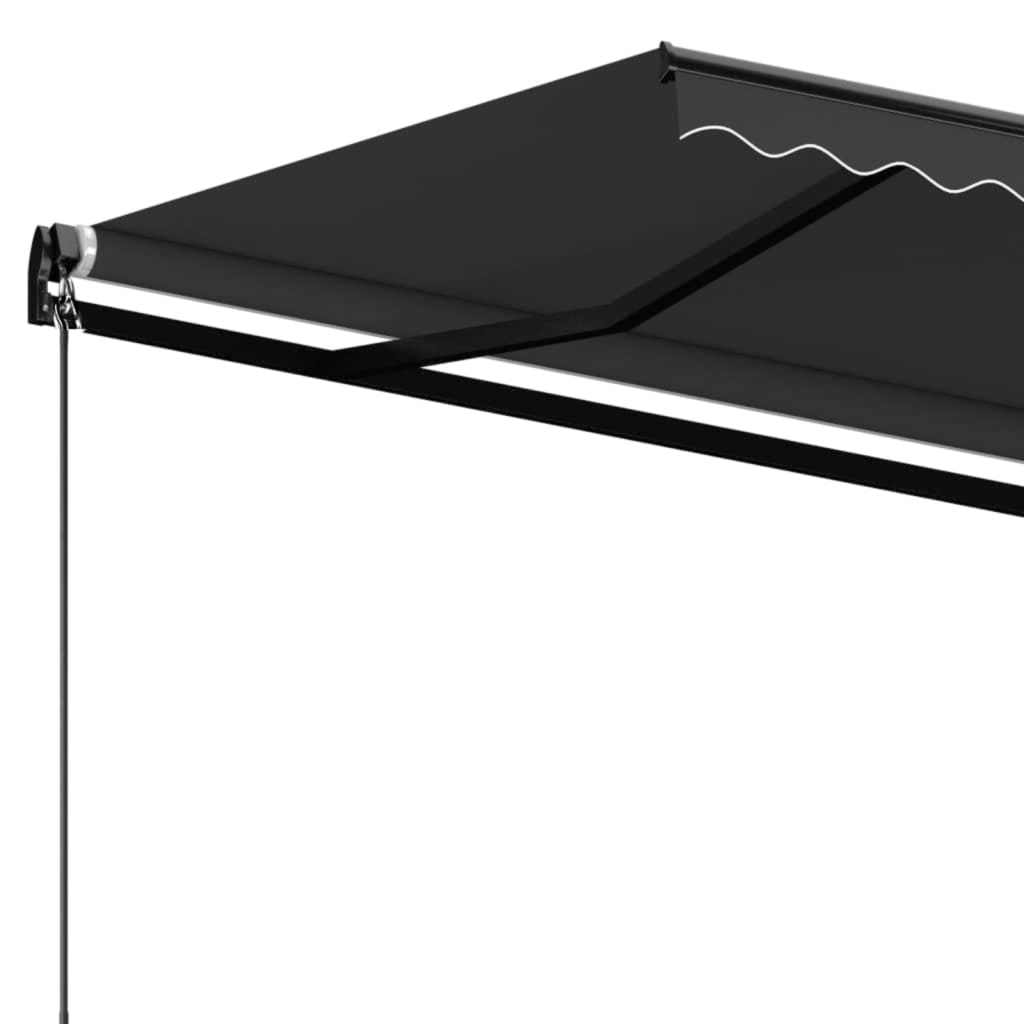 Copertină retractabilă manual, antracit, 500x350 cm