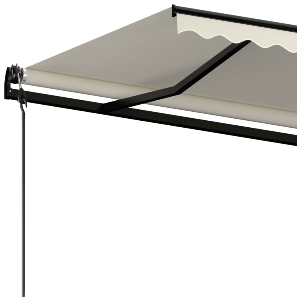 Copertină retractabilă automat, crem, 500x350 cm